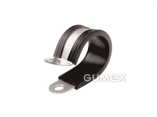 Príchytné oko RSGU W1 pre vonkajší priemer chráničky 10mm, šírka pásky 12mm, -40°C/+120°C, gumový profil EPDM/pozinkovaná oceľ